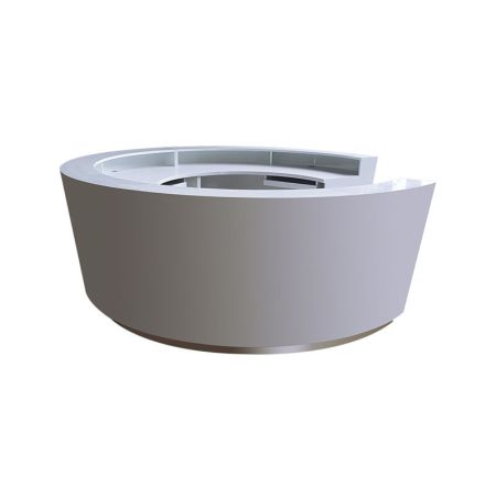 Modern Marble Veneer Round Front/Reception Desk Customisable Colours & Sizes