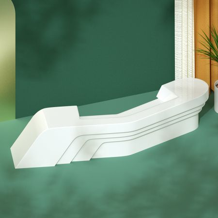 Geometric Linear Shape Modern Front/Reception Desk Customisable Colours & Sizes