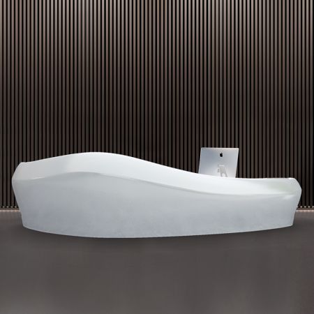 Wave Shape Modern Front/Reception Desk Customisable Colours & Sizes