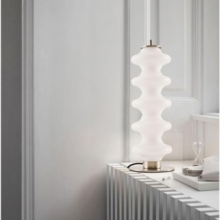 Modern Opal Glass Circle Table Lamp