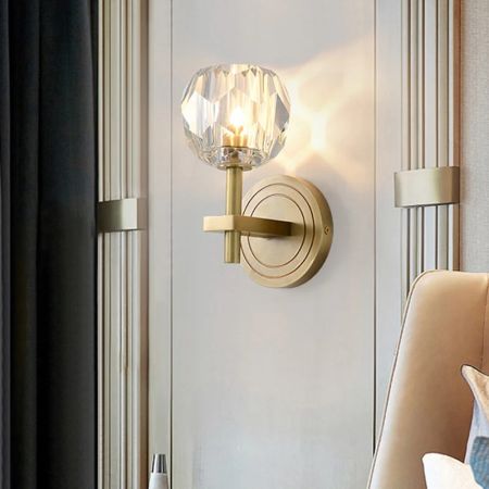 Modern Small Globe Crystal Wall Light Wall Sconce