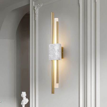 Minimalist Metal Acrylic( Marble) Piple LED Wall Light Wall Sconce Lamp
