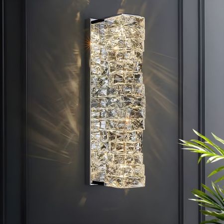 Laminated Crystal Wall Light Wall Sconce Lamp Gold/Chrome