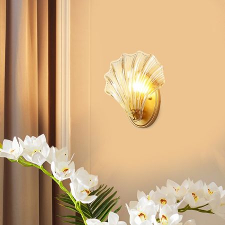 Glass Shell Shaped Wall Light Wall Sconce Lamp