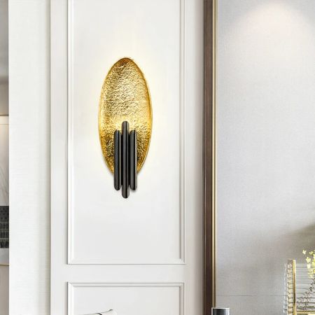 Resin Oval with Metal Pipe Wall Light Wall Sconce Lamp
