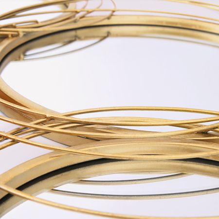 Golden Overlapping Rings Wall Mirror Set