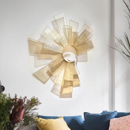 Metal Sector Wall Décor