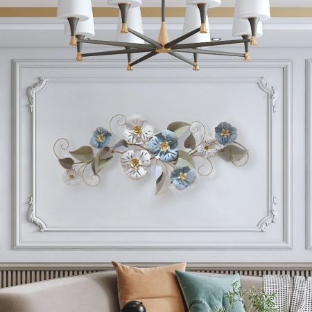 Flower & Leaf Metal Wall Art