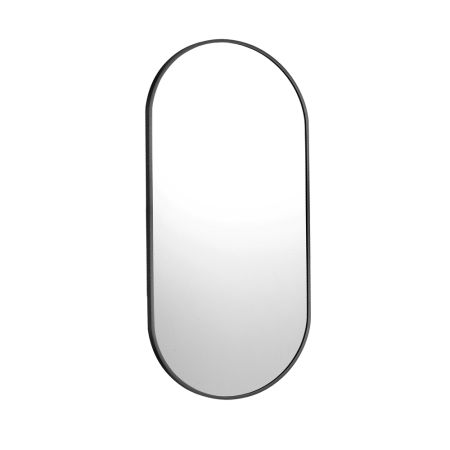 Wall Mirror Oval Black 84x50cm