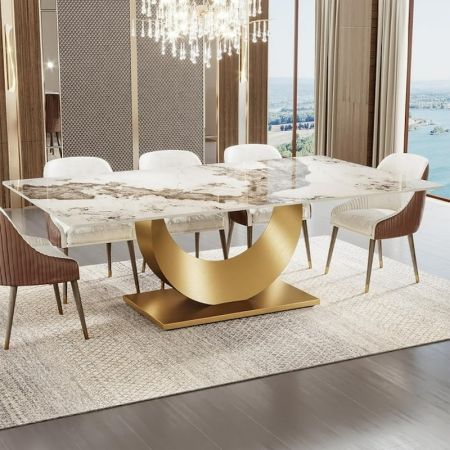 Modern Italian Style Sintered Stone Dining table 6/8/10 Seats Model ND6111 & Dining Sets