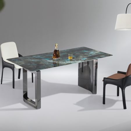 Luxury Colourful Crystal Stone Dining Table 6/8/10 Seats 