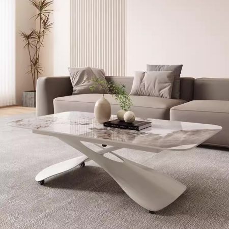 Modern Italian Style Sintered Stone Length Extendable Height Adjustable Dining Table/Coffee Table