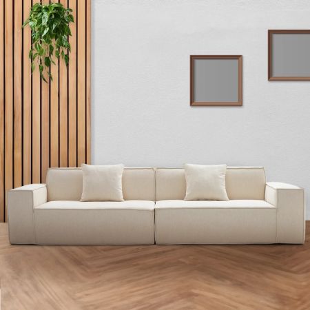 Minimalist Fabric Tofu Block Sectional Combination Compressed Foldable Modular Sofa with Cost Saving Design