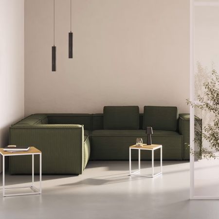 Corduroy French Retro Tofu Block Sectional Combination Compressed Foldable Green Sofas Lounge Modular Sofa with Cost Saving Design More Colours Customisable