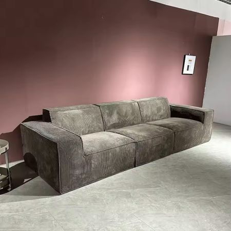 Corduroy Tofu Block Sectional Combination Compressed Foldable Modular Sofa with Cost Saving Design