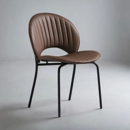 2PCS Cove Curve PU Leather Dining Chairs More Colours Customisable