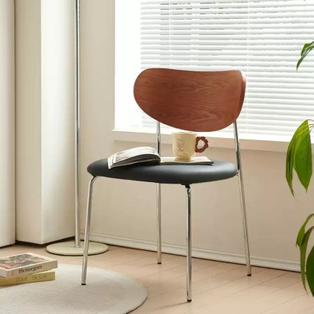 2PCS Bentwood Back Metal Frame Dining Chair More Colours Customisable