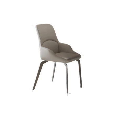 2PCS Modern Contoured PU Leather Dining Chairs More Colours Customisable