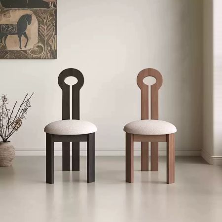 2PCS Modern Keyhole Dining Chair with Boucle Seat More Colours Customisable