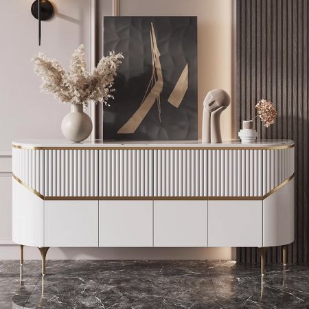 Modern Strip Sintered Stone Sideboard Buffet More Countertop colours are customisable