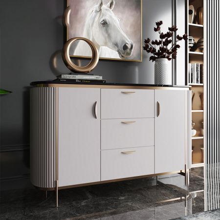 Modern Elegance Sintered Stone Top Sideboard Buffet More Countertop Colours are Customisable