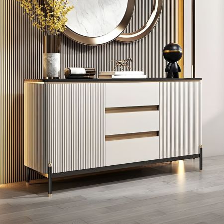 Sintered Stone top Sideboard Buffet with Drawers and Cabinets More Countertop Colours are Customisable
