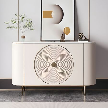 Elegant Ripple Pattern Sintered Stone top Sideboard Buffet More Countertop colours are Customisable