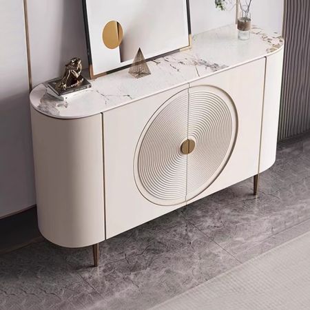 Elegant Ripple Pattern Sintered Stone top Sideboard Buffet More Countertop colours are Customisable