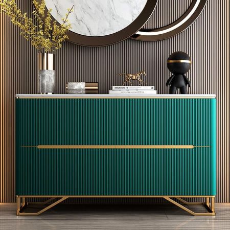 Modern Contemporary Sintered Stone Strip Sideboard Buffet More Countertop Colours are Customisable