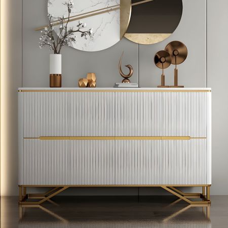 Modern Contemporary Sintered Stone Strip Sideboard Buffet More Countertop Colours are Customisable