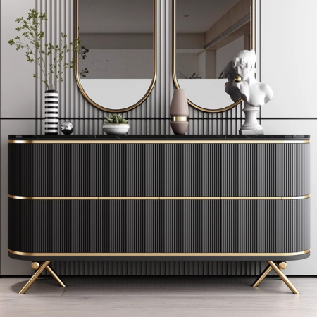 Elegance Arched Base Sintered Stone Top Sideboard Buffet Server More Countertop Colours are Customisable