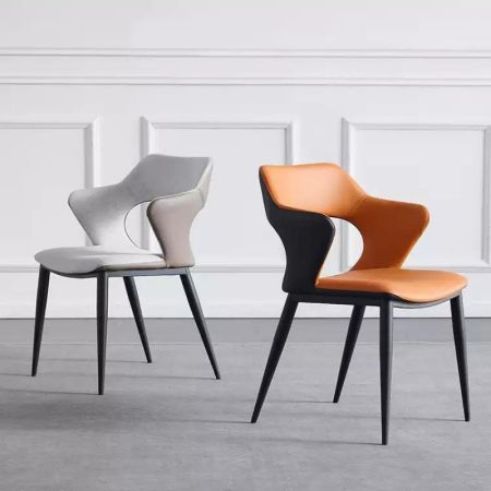 2PCS Orbit PU Leather Dining Chairs More Colours Customisable