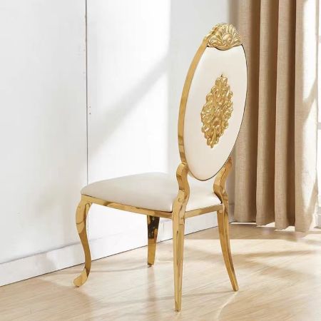 2PCS Royal Medallion Back PU Leather Chairs More Colours Customisable