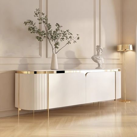 Modern Sintered Stone Buffet Sideboard TV Stand/ TV Unit with 4 Cabinets 