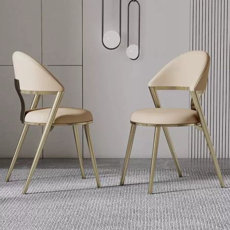 2PCS Modern Italian Style PU Leather Dining Chair YS816 More Colours Customisable