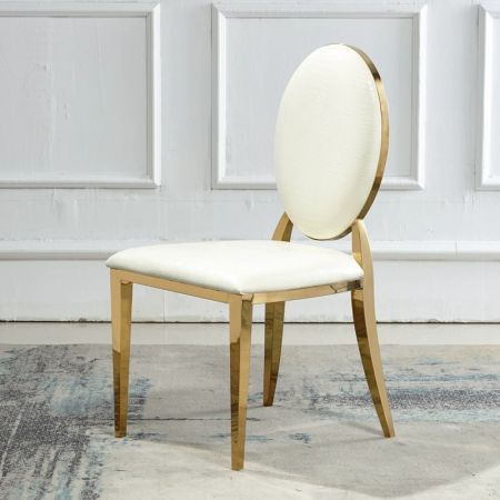4PCS Luxury Italian Style Crocodile Pattern PU Leather Dining Chair YS821