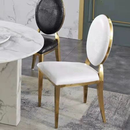 4PCS Luxury Italian Style Crocodile Pattern PU Leather Dining Chair YS821