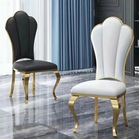 4PCS Luxury Italian Style PU Leather Dining Chair YS822 More Colours Customisable