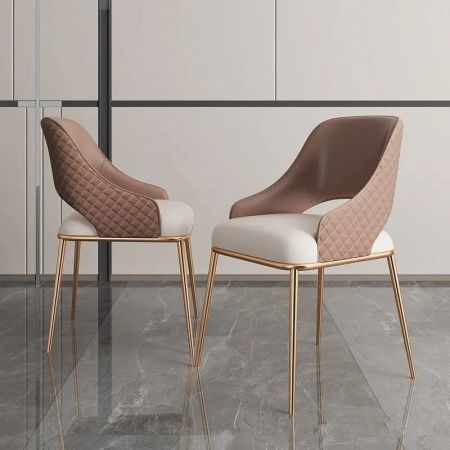 2PCS Modern Italian Style PU Leather Dining Chair YS824 More Colours Customisable