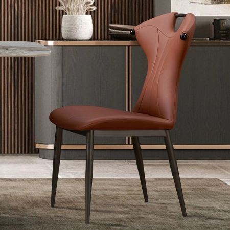 2PCS Modern Italian Style PU Leather Dining Chair YS844 More Colours Customisable