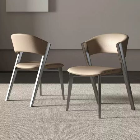 2PCS Modern Italian Style PU Leather Dining Chair YS851 More Colours Customisable