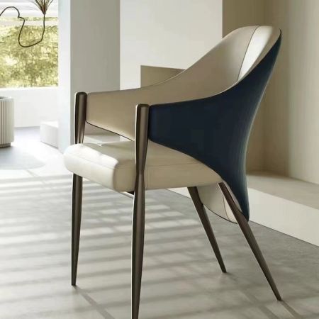 2PCS Modern Italian Style PU Leather Fabric Dining Chair YS853 More Colours Customisable
