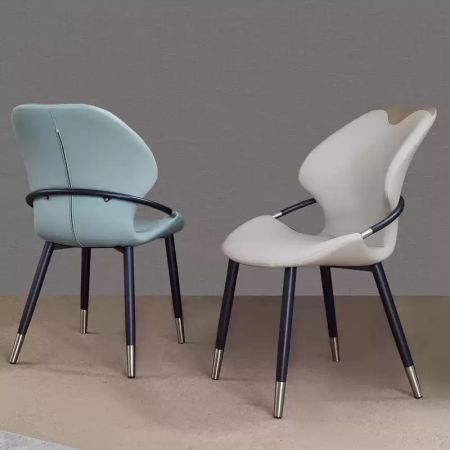 2PCS Modern Italian Style PU Leather Dining Chair YS854 More Colours Customisable