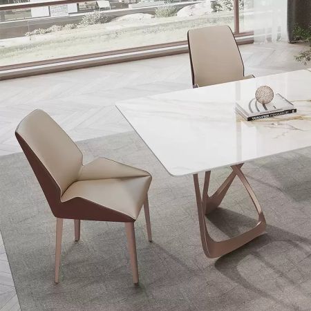 2PCS Modern Italian Style PU Leather Dining Chair YS858 More Colours Customisable