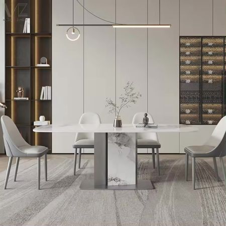 Metal and Sintered Stone Base Dining Table More Colours & Sizes Customisable