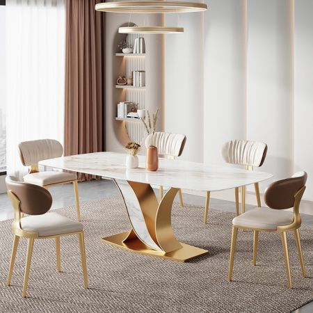 Metal and Sintered Stone Lily Base Dining Table More Colours and Sizes Customisable