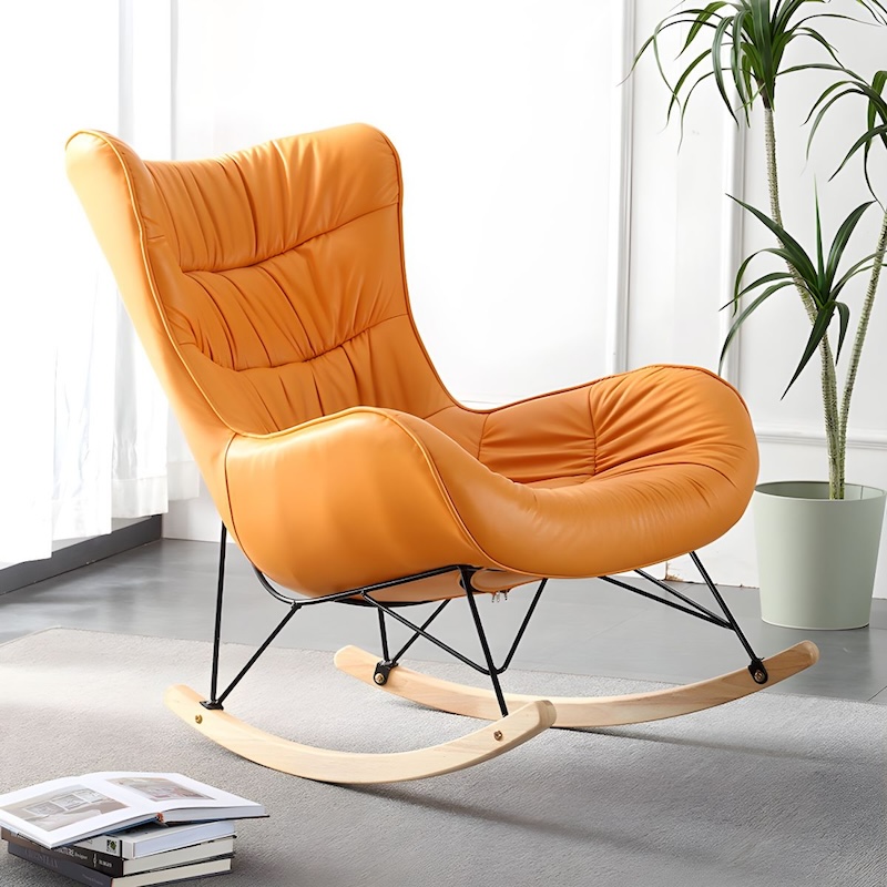 Modern Nursery Rocking Chair with Ottoman