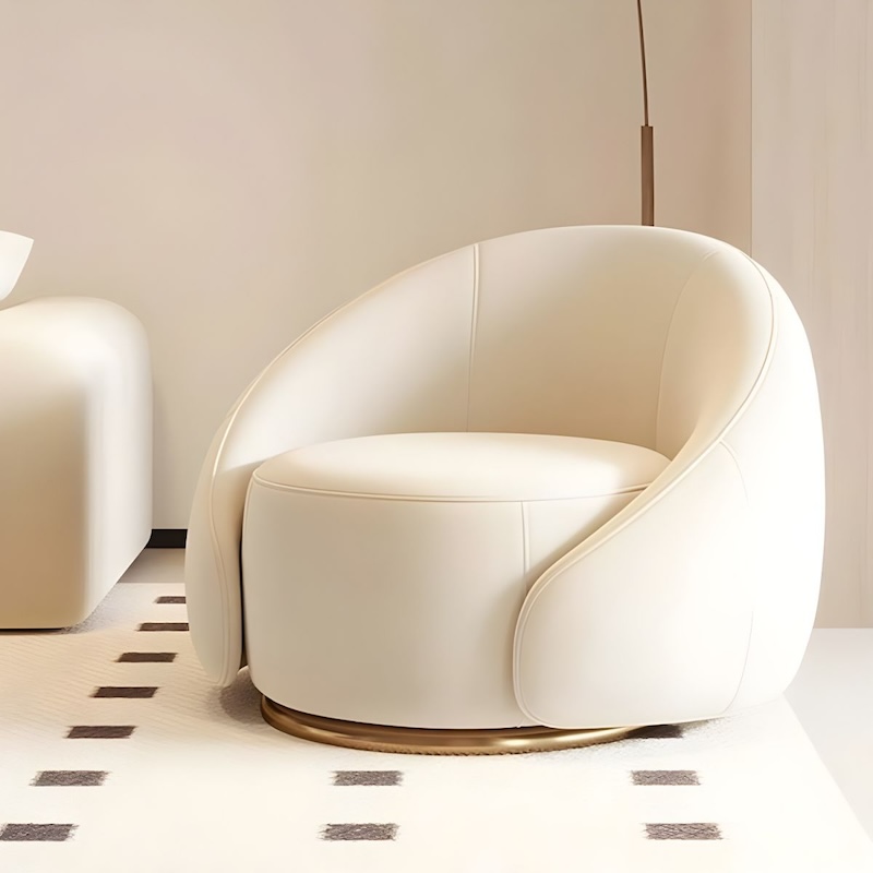 Modern Swivel Chair Upholstered Accent Chair Armchair More Materials and Colours 