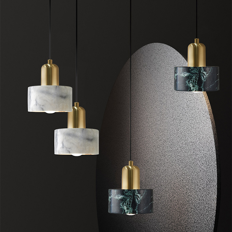 Natural Marble Brass Pendant Lights