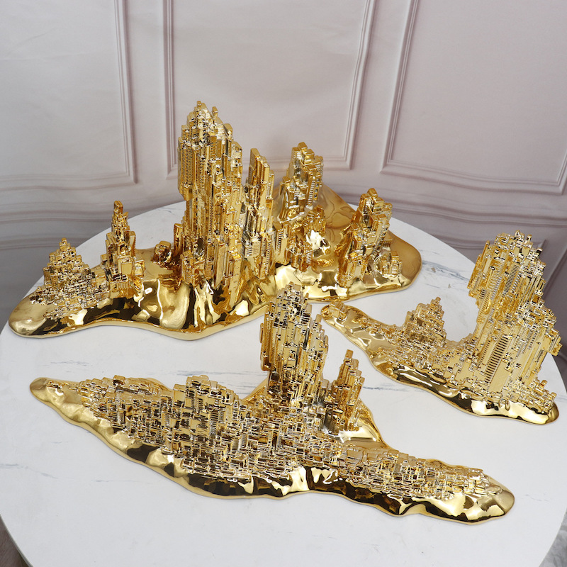 Gold City Landscape Table Décor